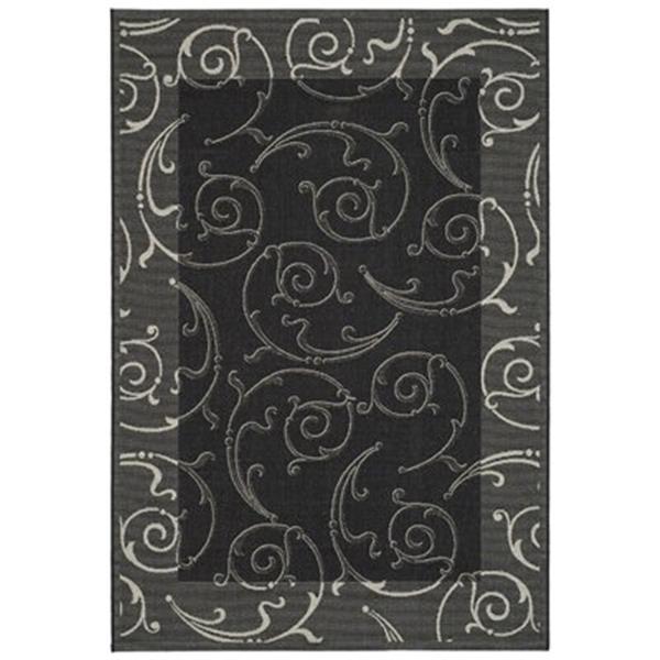 Safavieh Courtyard 11 ft x 8 ft Black Indoor/Outdoor Area Rug