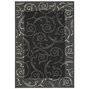 Safavieh Courtyard 11 ft x 8 ft Black Indoor/Outdoor Area Rug