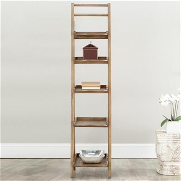 Safavieh Asher 71.3-in x 16.5-in Oak Leaning Etagere