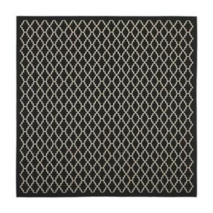 Safavieh Courtyard 134-in x 96-in Black Indoor/Outdoor Area Rug