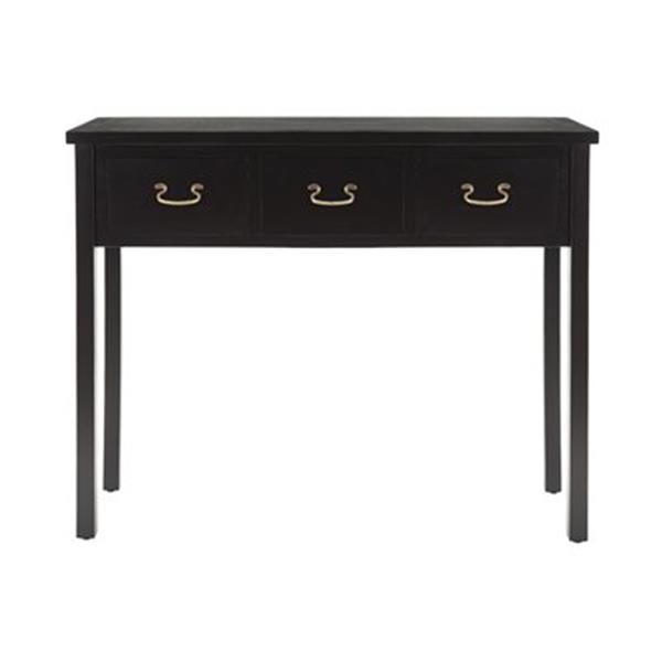 Safavieh Cindy 3-Drawer Rectangular Black Console Table