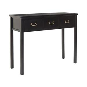 Safavieh Cindy 3-Drawer Rectangular Black Console Table