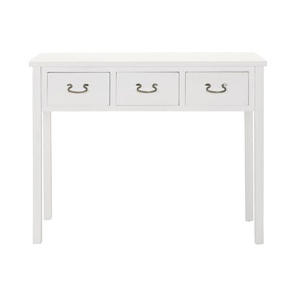 Safavieh Cindy 3-Drawer Rectangular White Console Table