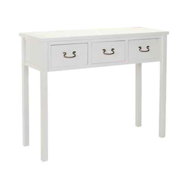 Drawer Rectangular White Console Table, White Console Table With Drawers