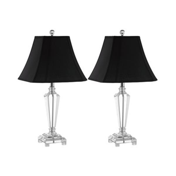 Safavieh 25 In Clear Black Lilly Table, Cool Room Table Lamps Egypt