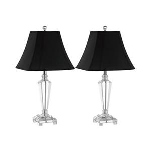 Safavieh 25-in Clear/Black Lilly Table Lamps (Set of 2)