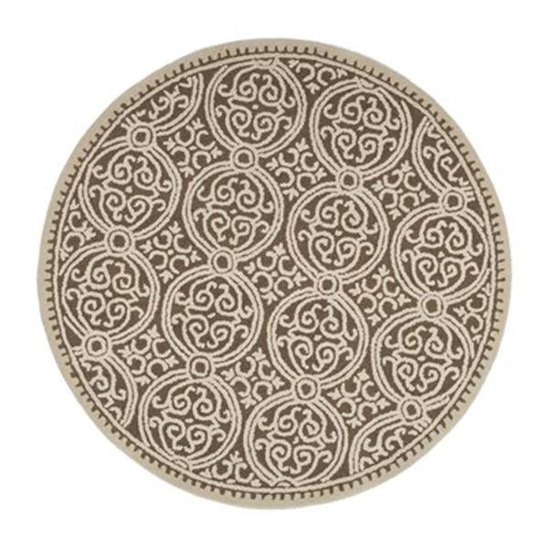 Safavieh Cambridge Brown and White Area Rug,CAM232A-6R