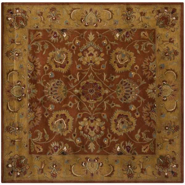 Safavieh HG820A Heritage Area Rug, Red / Natural,HG820A-6SQS