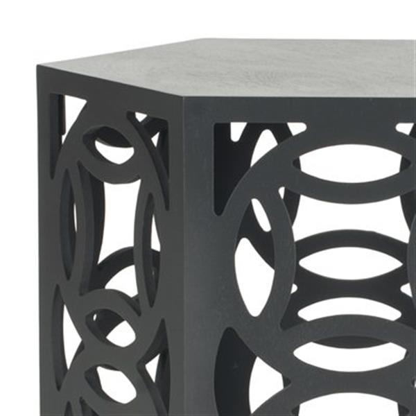 Safavieh Natanya 22.2-in Charcoal Grey Side Table