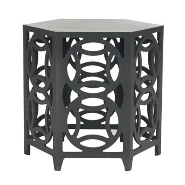 Safavieh Natanya 22.2-in Charcoal Grey Side Table