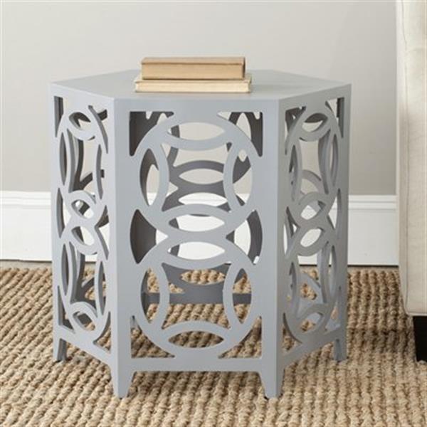 Safavieh Natanya 22.2-in Pearl Blue Grey Side Table