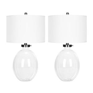 Safavieh 26-in Clear Glass Neville Table Lamps (Set of 2)