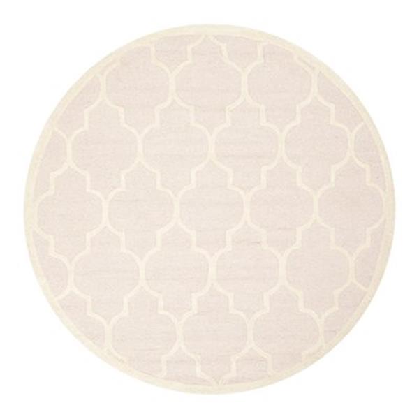 Safavieh Cambridge 6-ft Round Light Pink and Ivory Area Rug