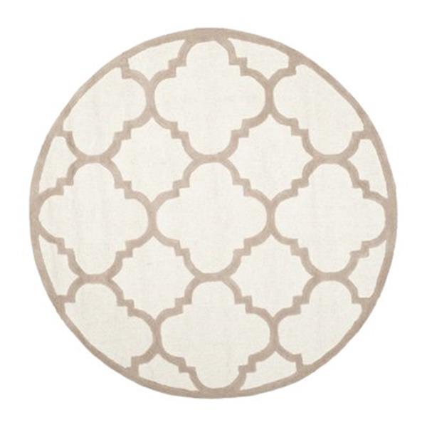 Safavieh Cambridge 6-ft Round Ivory and Beige Area Rug