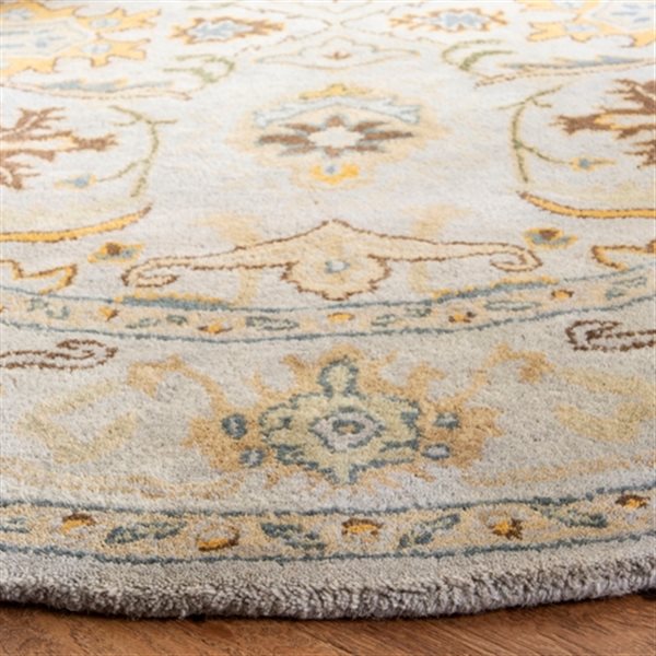 Safavieh Heritage 6-ft Round Light Grey and Grey Area Rug