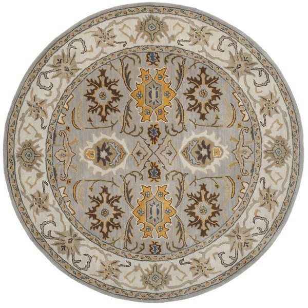 Safavieh Heritage 6-ft Round Light Grey and Grey Area Rug