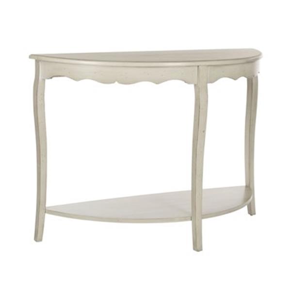 Safavieh Christina Eggshell Half-Moon Poplar Console Table