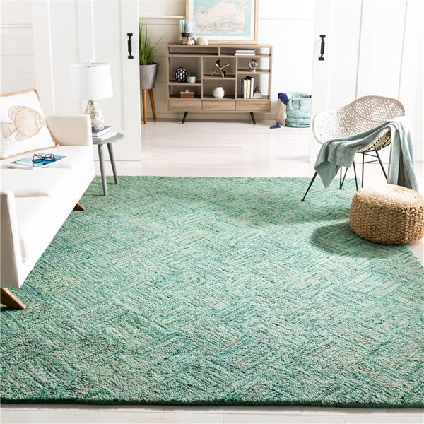 Safavieh Nantucket 6-ft x 6-ft Green/Multi Square Indoor Handcrafted Area rug