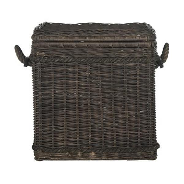 Safavieh Southeast Asia 27.5-in x 13.7-in Dark Natural Wicker Sidonie Trunk