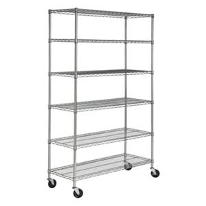 Safavieh Home Accents 75-in Chrome Alpha 6 Tier Wire Rack