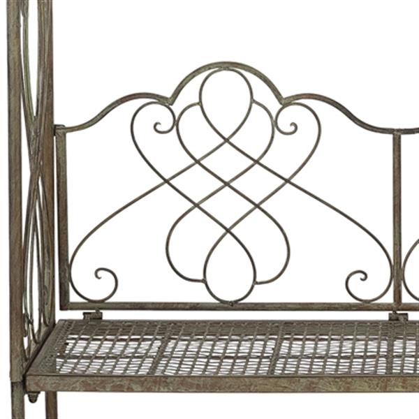 Safavieh 94-in x 42.50-in Rustic Blue Bench Seat Eloise Arbor Arch