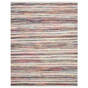 Safavieh Rag Rug 8-ft x 10-ft Cotton Ivory Multicolour Indoor Area Rug