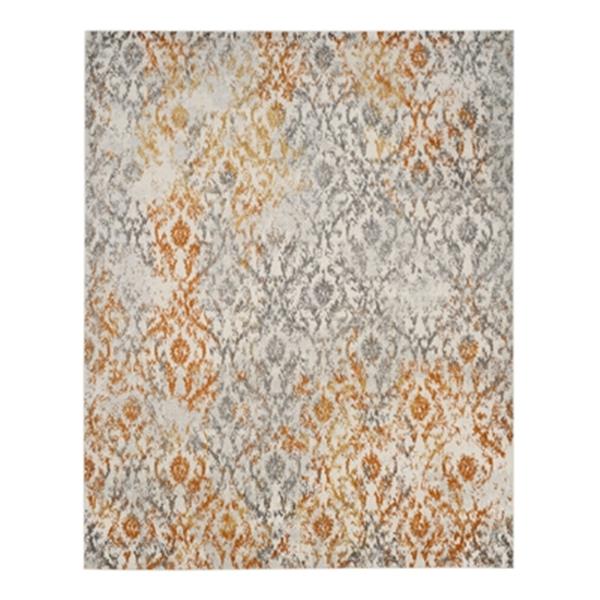 Safavieh Madison 8-ft x 10-ft Cream and Orange Indoor Rectangular Trellis Woven Area Rug