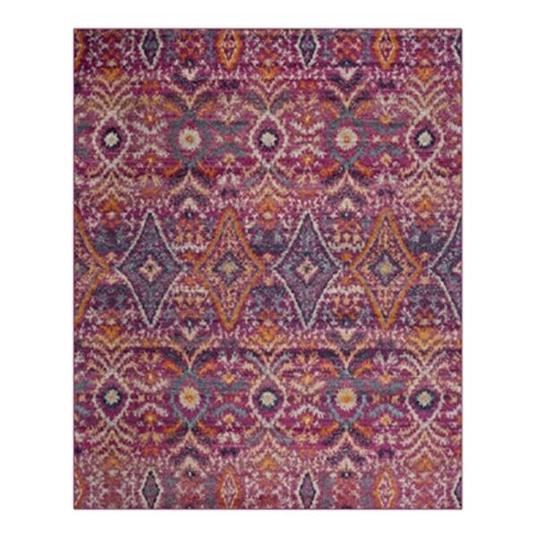 Safavieh Madison 8ft x 10ft Fuchsia and MultiColor Indoor
