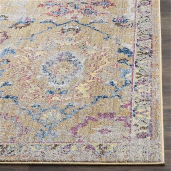 Safavieh Bristol Camel and Blue Area Rug, 7-ft Square