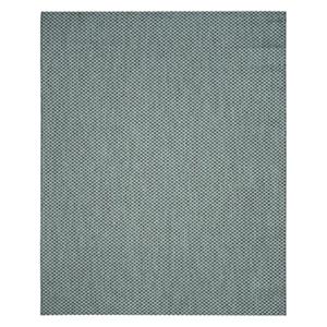 Safavieh Courtyard 11-ft X 8-ft Turquoise and Light Grey Indoor Outdoor Rug