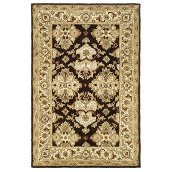 Safavieh Heritage 6-ft x 4-ft Espresso and Ivory Area Rug HG817B-4 | RONA