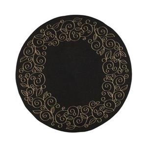 Safavieh Courtyard 9.50-ft X 6.58-ft Black Area Rug