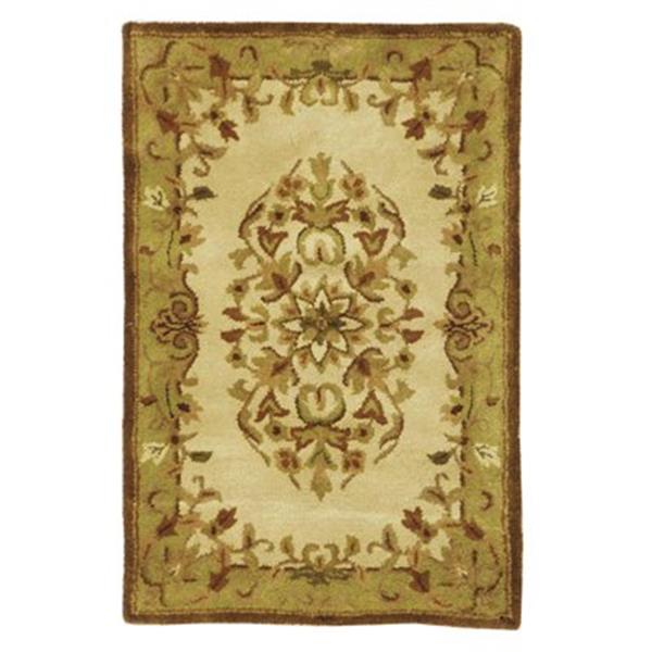 Safavieh Heritage 4-ft x 6-ft Cream Beige Rectangular Floral Tufted Area Rug