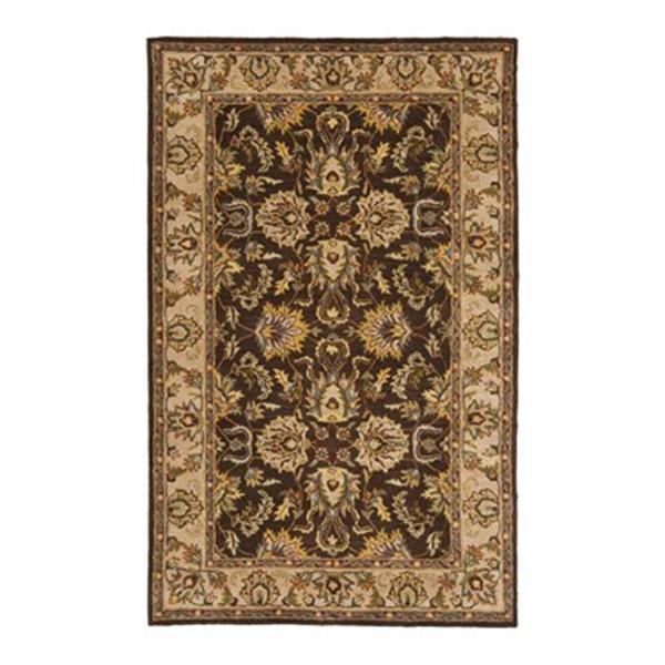 Safavieh Heritage 4-ft x 6-ft Brown Rectangular Floral Tufted Area Rug