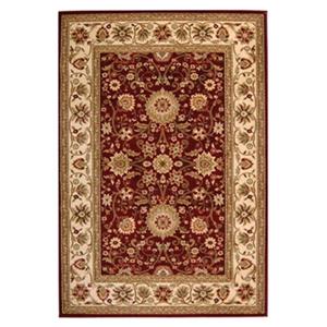 Safavieh Lyndhurst 5-ft x 8-ft Red and Ivory Square Floral Woven Area Rug