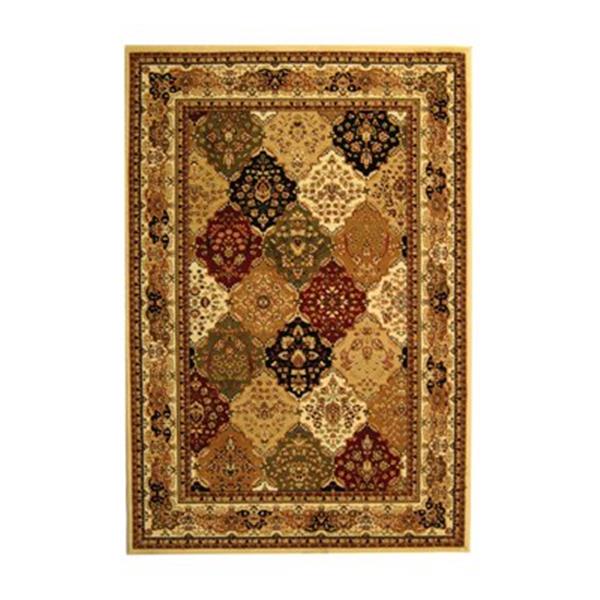 Safavieh Lyndhurst 5-ft x 8-ft Brown Rectangular Floral Woven Area Rug