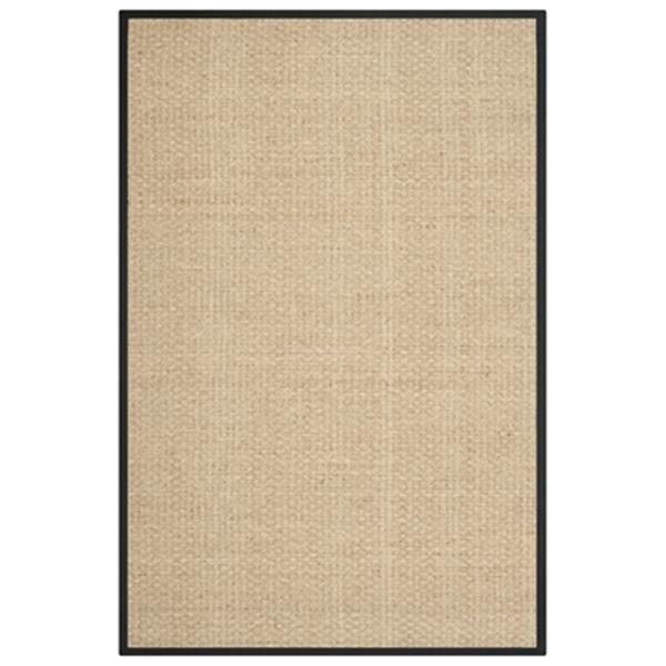 Safavieh Natural Fiber 8-ft x 5-ft Beige and Black Area Rug