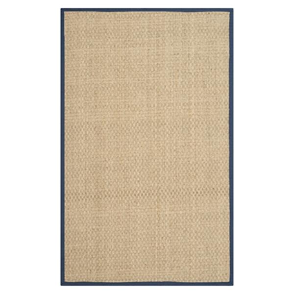 Safavieh Natural Fiber 8-ft x 5-ft Beige and Blue Area Rug