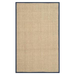 Safavieh Natural Fiber 8-ft x 5-ft Beige and Blue Area Rug