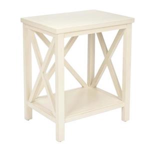 Safavieh American Home 21.5-in Candace Crossback Off-white Wood End Table