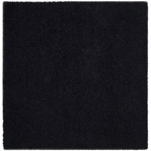 Safavieh Shag 60-in X 60-in Black Area Rug