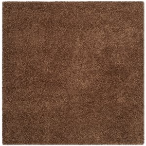 Safavieh Shag 60-in X 60-in Light Brown Area Rug