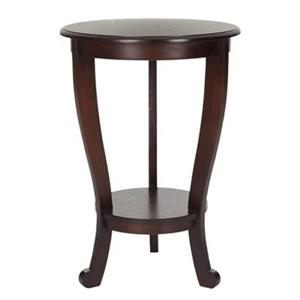 Safavieh Mary 26-in Dark Cherry Pedestal Wood Side Table