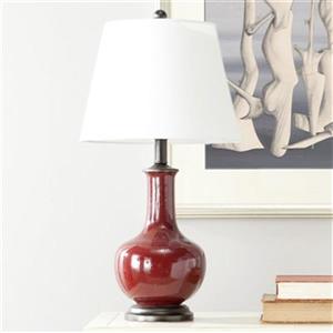 Safavieh 25-in Red Carol Anne Table Lamp (Set of 2)