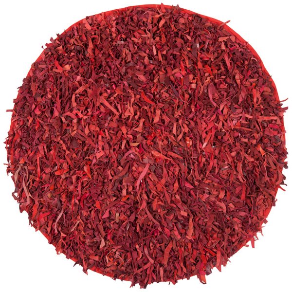 Safavieh Leather Shag 6-ft Red Area Rug