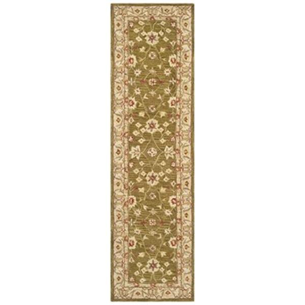 Safavieh Anatolia 8-ft x 2.25-ft Moss and Ivory Area Rug