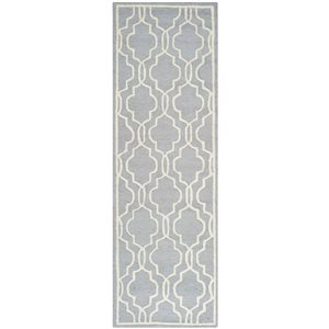 Safavieh Cambridge 10-ft x 10-ft Silver Ivory Round Area Rug