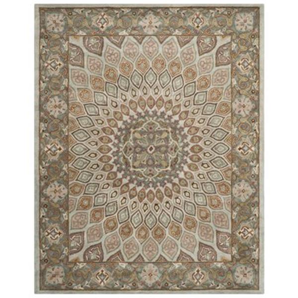 Safavieh Heritage 4-ft x 6-ft Geometric Blue and Grey Area Rug