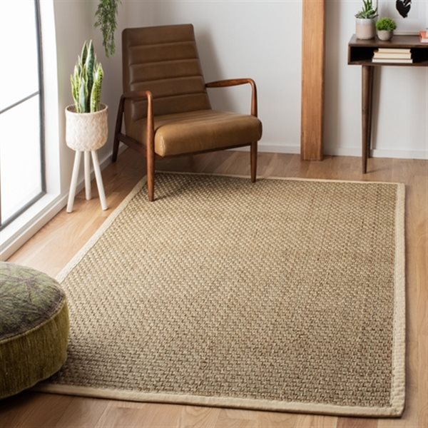 Safavieh Natural Fiber 5-Ft x 8-ft Natural and Ivory Area Rug