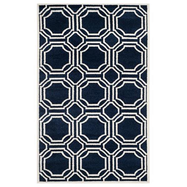 Safavieh Amherst Navy and Ivory Area Rug,AMT411P-5